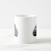 Grau-Auto Fiats 500 Kaffeetasse (Mittel)