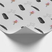 Grau-Beerdigungsmuster Geschenkpapier (Ecke)