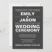 Grau behalten Ruhe und heiraten auf Hochzeit Einladung (Rückseite)