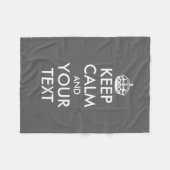 Grau behalten Ruhe und Ihre Text-Fleecedecke Fleecedecke (Vorderseite (Horizontal))