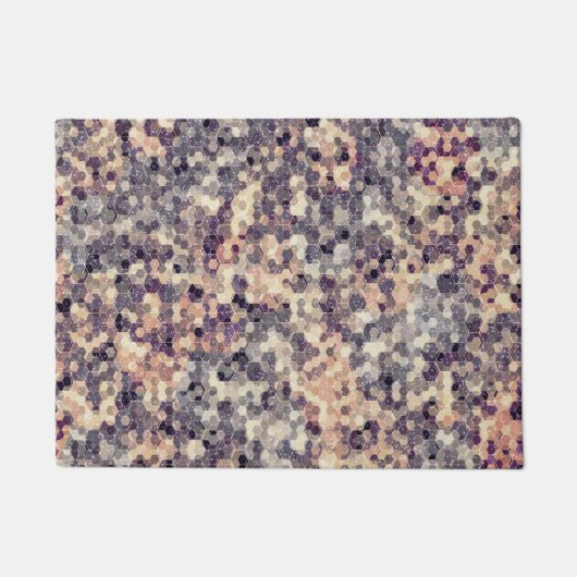 grau, beige geometrisch fußmatte (Vorderseite)
