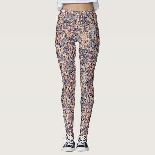 grau, beige geometrisch leggings (Vorderseite)