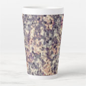 grau, beige geometrisch milchtasse (Vorderseite)