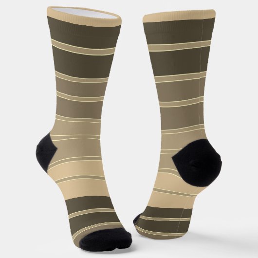 grau-beige horizontale Struktur mit Streifen Socken (Gewinkelt)
