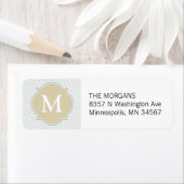 Grau & Beige Moderne Zickzack Monogramm (Insitu)