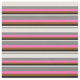 Grau-, Beige-, Schwarz-, Braun- und Hot-Pink-Muste Stoff