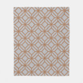 Grau Beige Square Retro Geometric Modern Pattern Fleecedecke (Vorderseite)