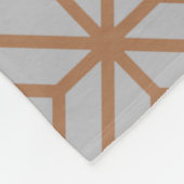 Grau Beige Square Retro Geometric Modern Pattern Fleecedecke (Ecke)