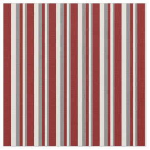 Grau, Beige und Maroon Streifen/Linienmuster Stoff