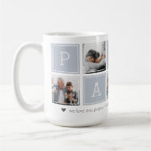 Grau | Benutzerdefinierte Papou 5-Foto-Farbblockko Kaffeetasse (Links)