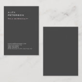 Grau Beruflich Minimalistisch Moderne Schlicht küh Visitenkarte (Vorne/Hinten)