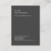 Grau Beruflich Minimalistisch Moderne Schlicht küh Visitenkarte (Vorderseite)