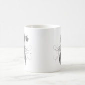 Grau-Bewusstseinsband mit Schmetterling Kaffeetasse (Mittel)