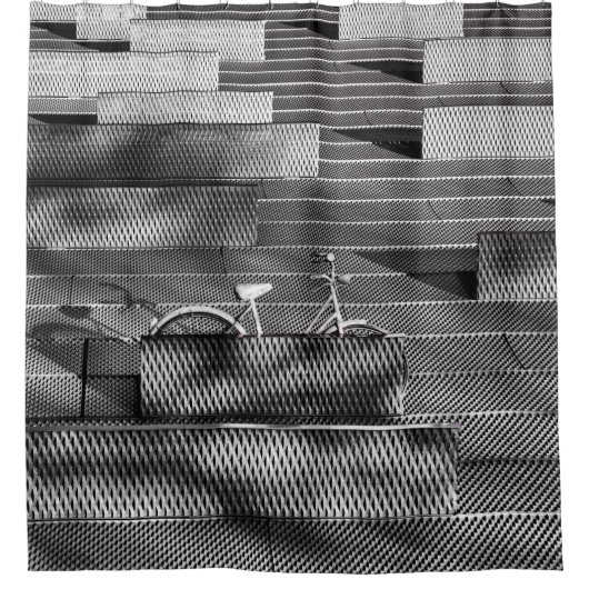 GRAU BICYCLE DUSCHVORHANG (Vorderseite)