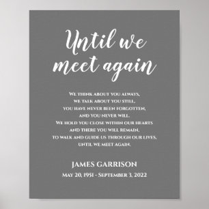 Grau bis wir uns wieder treffen - Gedicht zur Feie Poster