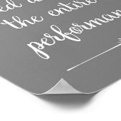 Grau bitte bleiben sitzend Badezimmer Art Poster (Ecke)