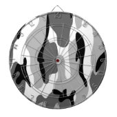 Grau & Black Camouflage Dart Board Dartscheibe (vorne)