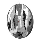 Grau & Black Camouflage Dart Board Dartscheibe (Vorderseite rechts)