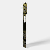 GRAU BLACK DAMASK GEM STONE MONOGRAM Case-Mate iPhone HÜLLE (Rückseite / Rechts)