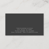Grau Black Monogram Attorney at Law Business Card Visitenkarte (Rückseite)