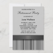 Grau Black Retirement Party Einladung (Vorderseite)