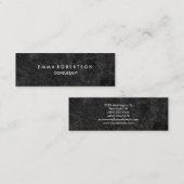 Grau Black Skinny Moderne Beruflich Mini Visitenkarte (Vorne/Hinten)