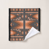 Grau Black Southwestern Bath Handtuch Set (Waschlappen)