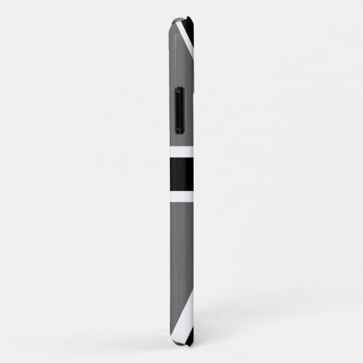 Grau Black und White Union Jack Case-Mate iPhone Hülle (Hinten/Rechts)