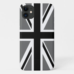 Grau Black und White Union Jack Case-Mate iPhone Hülle
