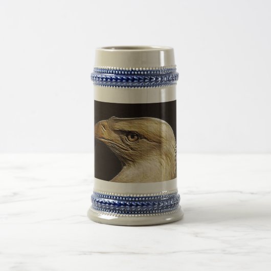 grau/Blau 22 Unzestein Bierglas (Mittel)