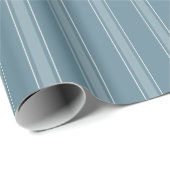 Grau Blau & Hellgrau Blau Streifen Geschenkpapier (Rolleneckpunkt)