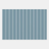 Grau Blau & Hellgrau Blau Streifen Geschenkpapier Set (Vorderseite 2)