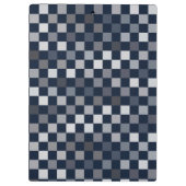 Grau-Blau-Karos Klemmbrett (Rückseite)