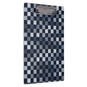 Grau-Blau-Karos Klemmbrett (Rechts)