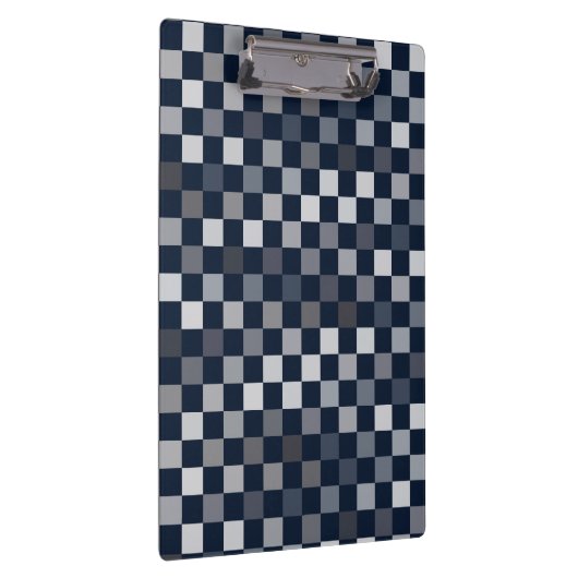 Grau-Blau-Karos Klemmbrett (Rechts)