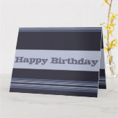 Grau blau mit Streifen Karte (Gelbe Blume)