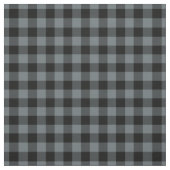 Grau Blau & Schwarz Karo Gingham Stoff (Muster)