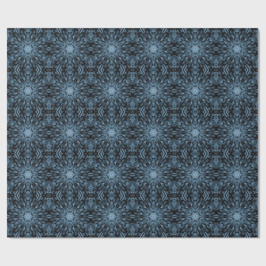 Grau-blau-spitzen Sternmosaik aus geometrischem St Geschenkpapier (Flach)
