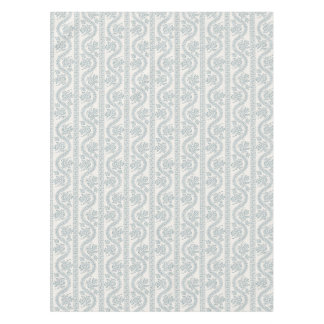 Grau Blau und Knochen Blumenstreifen Tischdecke