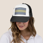 Grau Blau und Tan Yellow Truckerkappe (Beispiel)