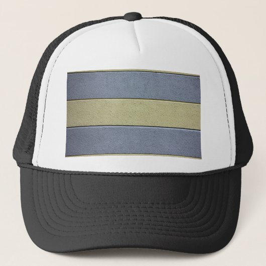 Grau Blau und Tan Yellow Truckerkappe (Vorderseite)