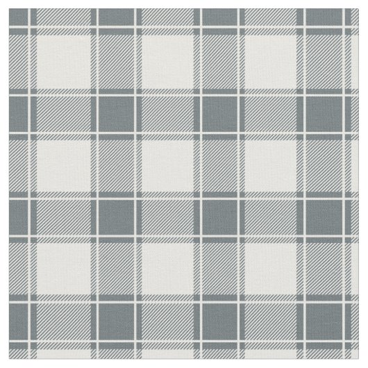 Grau Blau & Weiß Büffel Karo Stoff (Nahaufnahme)