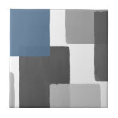 Grau Blau Weiße Geometrie Moderne Minimalistisch Fliese (Vorderseite)