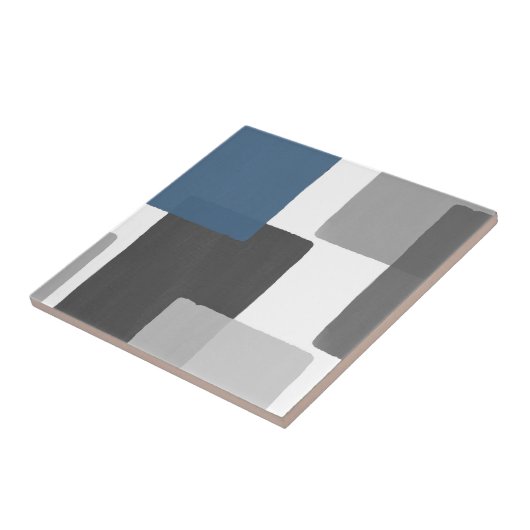 Grau Blau Weiße Geometrie Moderne Minimalistisch Fliese (Seite)