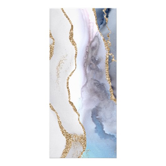 Grau-blaue Achate-Preisliste Rackkarte Werbekarte (Hinten)