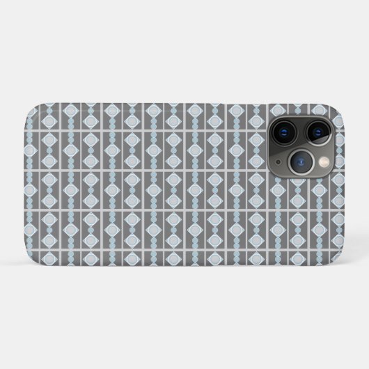 Grau-Blaue geometrische Formen Case-Mate iPhone Hülle (Rückseite (Horizontal))