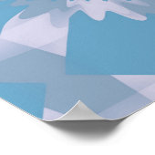 Grau-blaue moderne Blumenmuster aus der Mitte des Poster (Ecke)