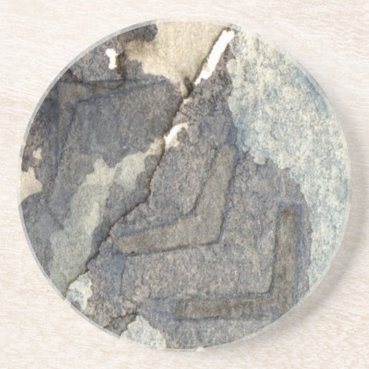 grau-blaues Hintergrund-Aquarell 2 Getränkeuntersetzer (Vorne)