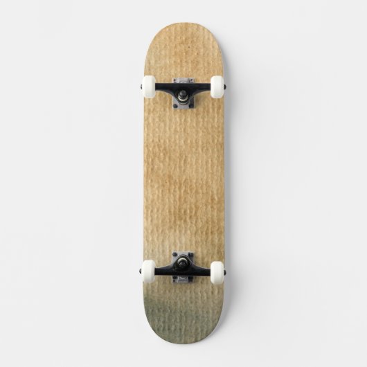 grau-blaues Hintergrund-Aquarell 7 Skateboard (Vorderseite)