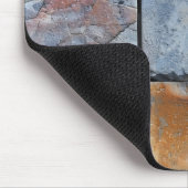 Grau Blaues Steinfliesenmuster Mousepad (Ecke)
